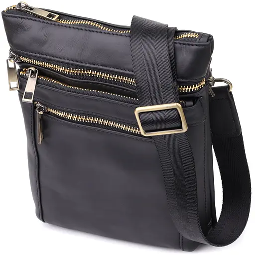 Повсякденна чоловіча сумка з натуральної шкіри Vintage 24х20х3 см sum0027512 - фото 1