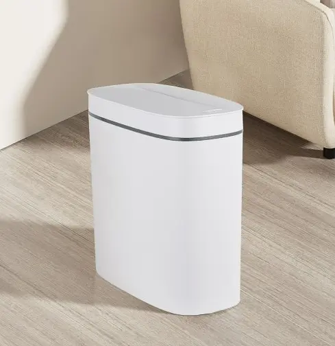 Мусорное ведро сенсорное овальное Mixxus Flat-TC0109 White 9 л Белый (MI7074)  - фото 2