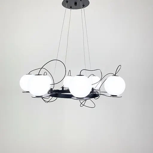 Люстра в форме кольца Hubble Bubble Line.F Диаметр 60см - фото 7