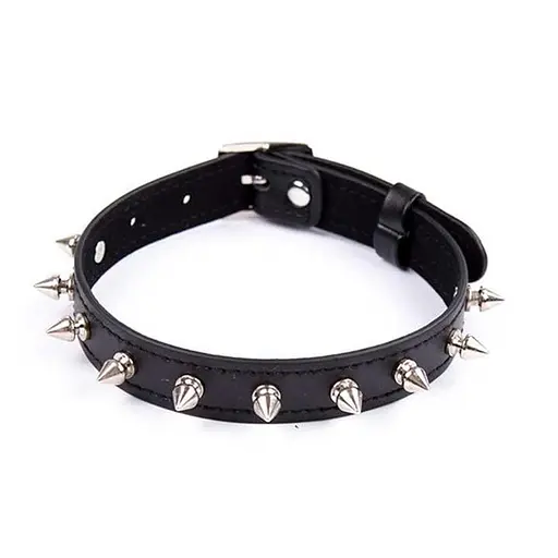Брутальный ошейник BDSM со шпильками доминируйте со стилем K000331 - фото 1