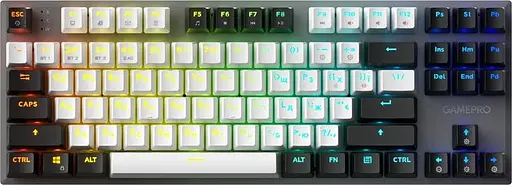 Клавіатура бездротова GamePro Genesis Joker Pro 87% Wireless/Bluetooth/USB Gray (MK124G Pro)