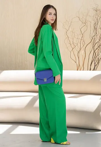 Жіноча шкіряна сумочка Yoko фіолетовий флотар - фото 3