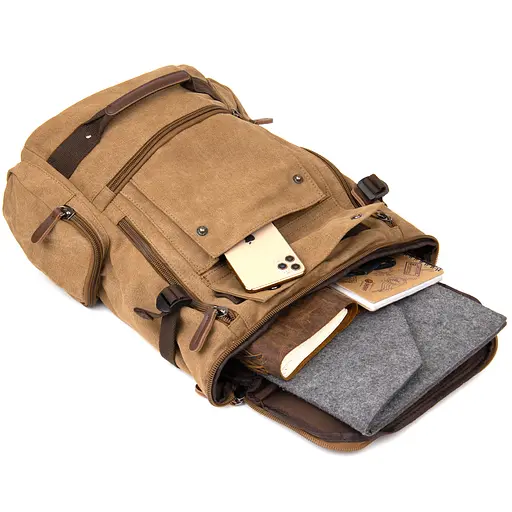 Текстильний рюкзак Vintage 30х45х16 см 000162005 - фото 6