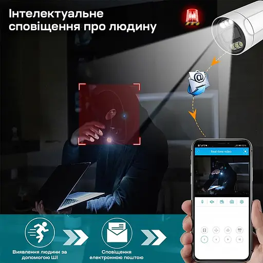 IP-відеокамера з WiFi 4Mp Light Vision VLC-5268WI(Tuya) f=3.6mm, ІЧ+LED-підсвічування, з мікрофоном (75-00222) - фото 12
