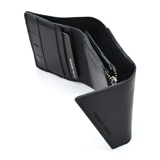 Мужской кожаный кошелек Grande Pelle 10х10х2 см acs0029257 - фото 2