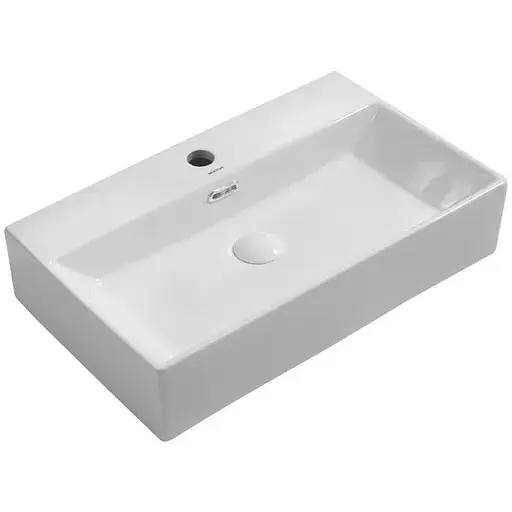 Умивальник підвісний Mixxus Premium Quadro-0206 600x360x130 мм з отвором під змішувач та переливом MP6509, Білий - фото 1