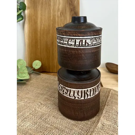 Набір банок для спецій 0.7 літра керамічний (глиняний)  - фото 4