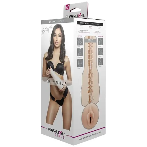 Мастурбатор Fleshlight Girls Emily Willis - Squirt, зі зліпком вагіни, дуже ніжний
