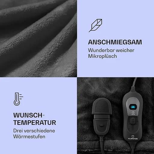 Електроковдра Klarstein Dr.Watson XL 120 Вт (10031658) Чорний - фото 6