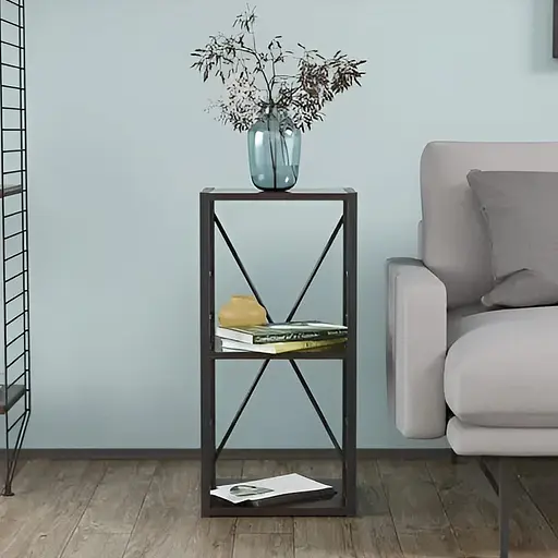 Этажерка 3/34 Ferrum-decor Серии Коннект 73x34x28 черный ДСП Венге 16мм (FRD-105548)