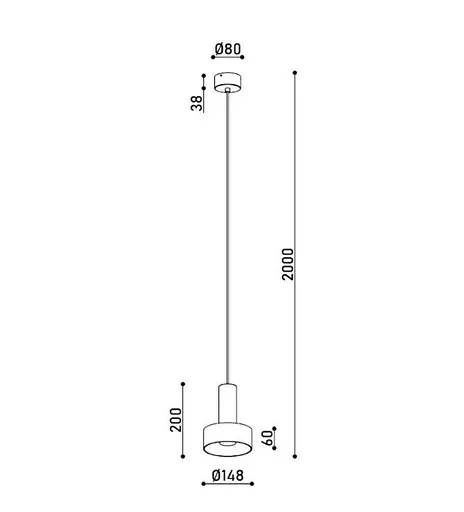 Світильник підвісний KLOODI DECO PE-LORA148 GU10 BK/GD - фото 4