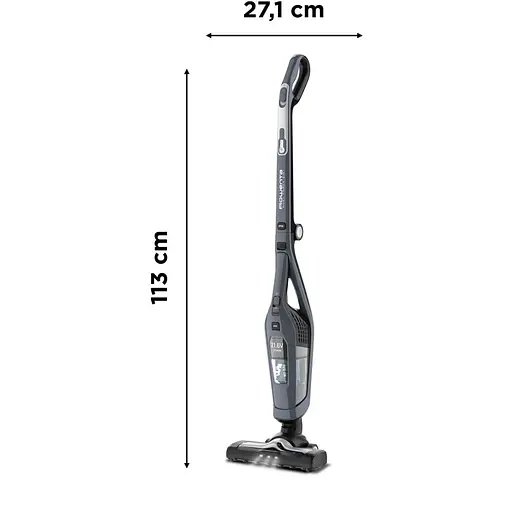 Пылесос ROWENTA Dual Force 2 в 1 RH6756WO вертикальный, 0.6 л, 21.6 В, максимальная автономность 75 мин, циклонная технология, серый - фото 6