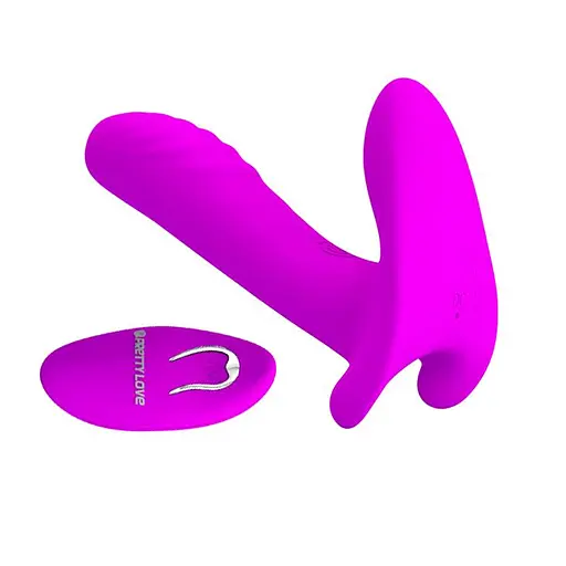 Вібратор Pretty Love Remote Control 10 см фіолетовий - фото 2
