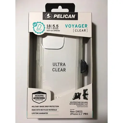 Противоударный чехол с клипсой Pelican Voyager для iPhone 14 Pro Прозрачный аналог OtterBox Defender - фото 6
