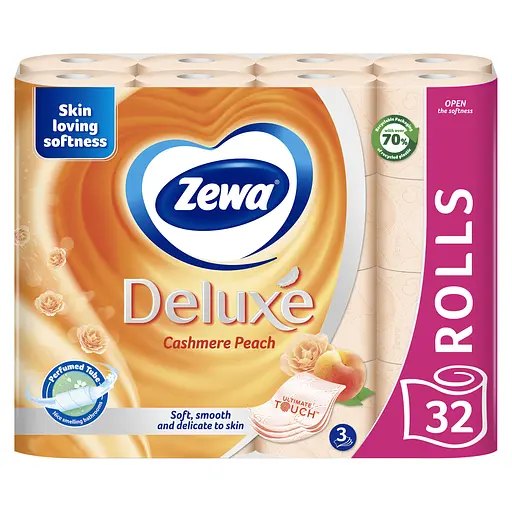 Туалетная бумага Zewa Deluxe Персик 3 слоя 32 рулона - фото 2