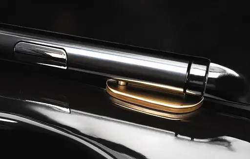 Подвесной унитаз Rea Carlo mini flat gold edge black REA-C8800, Черный матовый - фото 5