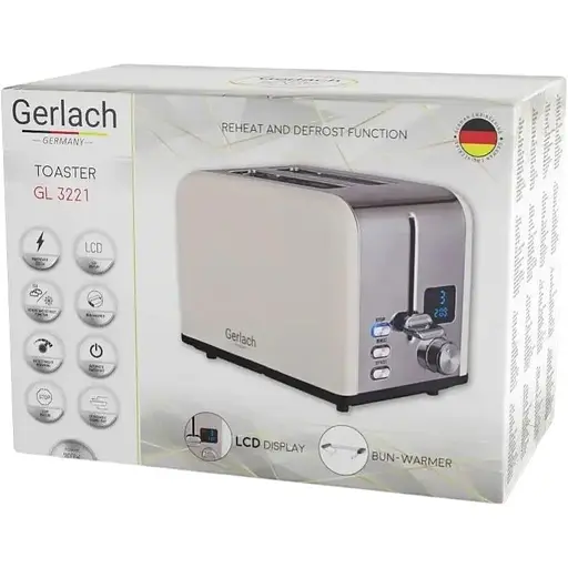 Тостер Gerlach 1100Вт GL 3221 Cream - фото 6