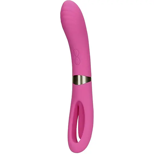 Вібратор Loveline Double Sided Flapping and G-Spot 24 см рожевий