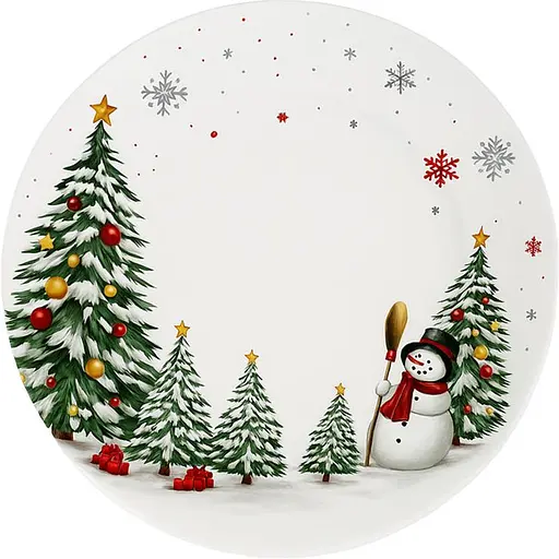 Тарілка десертна Christmas Tree 20 см порцелянова Yiwu SG-32-3