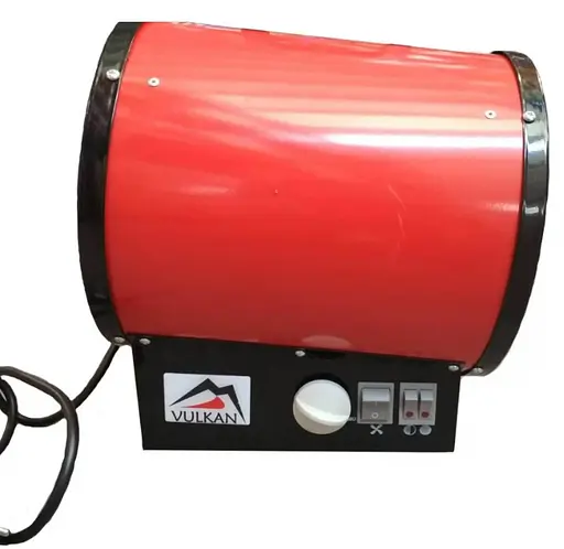 Електрична теплова гармата Vulkan 3,0 кВт, площа обігріву 30 кв.м., червоний, підлоговий, 220В (3000 (Е) ТП) - фото 4