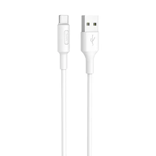 Кабель HOCO X25 USB to Type-C 2A, 1m, PVC, PVC коннекторы, Белый - фото 4