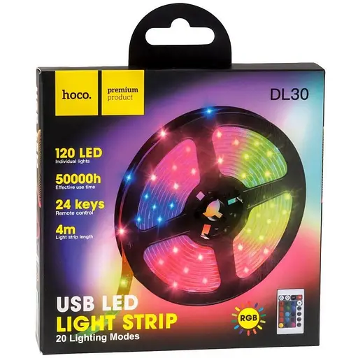Светодиодная лента Hoco DL30 4 метра 120 светодиодов 5050 - фото 1