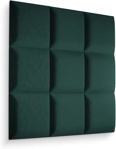 Стеновая панель, бархатное изголовье кровати, зеленая 30*30*4 см - фото 2