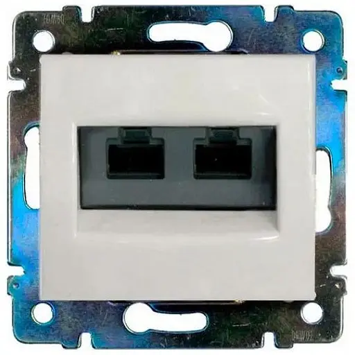 Розетка комп'ютерна Brille RJ45 кат 5 UTP-1 774 230 Валена біла (774230)