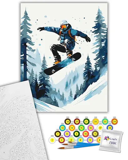 Набор для росписи ArtCraft Снежный экстрим 40 x 50 см (10160-AC) - фото 2