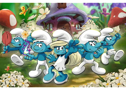 Пазл Trefl Встреча со смурфами Смурфики 100 эл. (16487) - фото 2