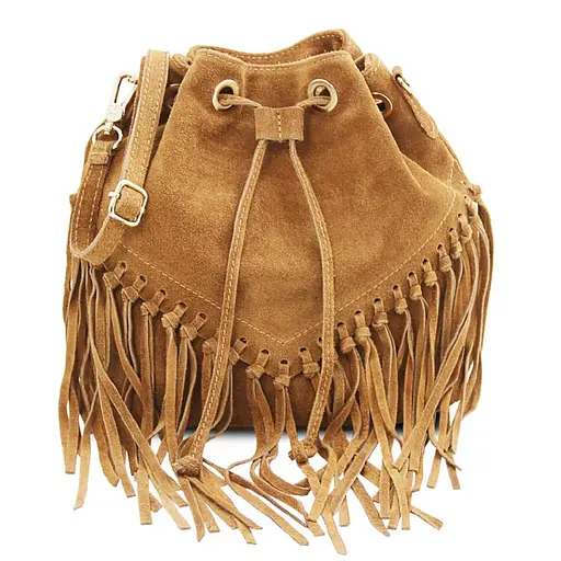 Женская замшевая сумка на плечо Firenze 25х26х13 см sum0028543 - фото 8