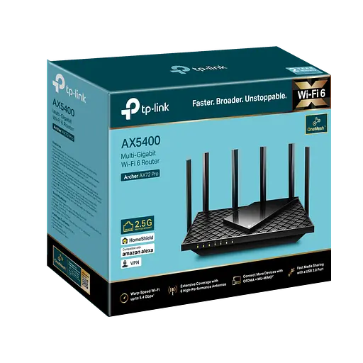 Роутер - беспроводной маршрутизатор TP-Link Archer AX72 Pro - фото 7