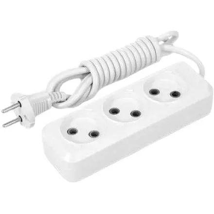 Подовжувач 3 розетки Electraline 5 м 2х0.75 62004