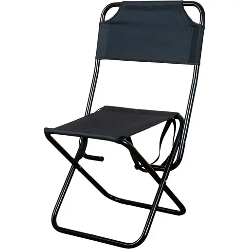Стул раскладной NeRest NR-22 со спинкой черный - фото 1