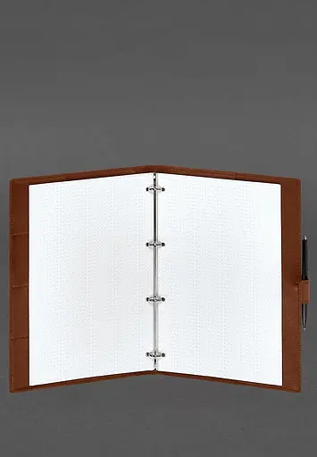 Шкіряний блокнот А4 (софт-бук) 9.2 світло-коричневий Краст - фото 4