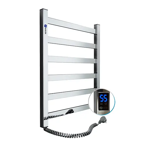 Електрична рушникосушка Navin Авангард 480x600 Sensor ліва з таймером 10-028153-4860, Хром, Ліве, Електронний - фото 1