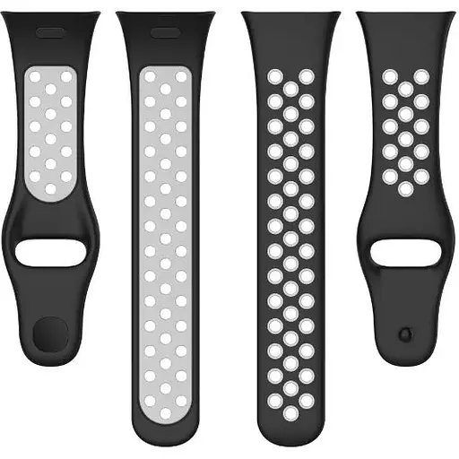 Ремешок DK для Xiaomi Redmi Watch 3 Silicone Sport Band Nike (black / grey) - фото 2