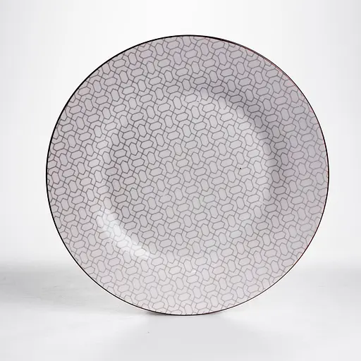 Столовий сервіз золотий на 6 персон 24 предмети набір порцелянових тарілок для сервірування столу сервіз тарілок Коричневий Yiwu HP-HK-A9 - фото 4