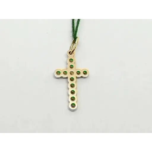 Золотой крестик ЮЗ "Багет" с фианитами. A3260/OD - фото 3