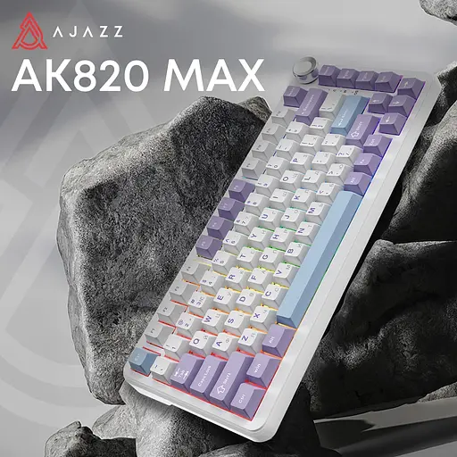Клавиатура Ajazz AK820 MAX Magnetic Switch Purple/White/Blue RGB (AK820MAX-WM-PWB) [142199] - фото 3