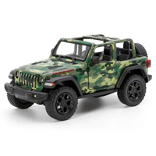 Металевий інерційний джип Jeep Wrangler Military Open Top 5", відкриваються двері (В асортименті)