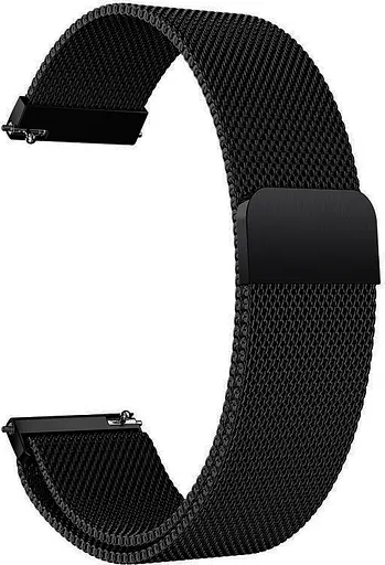 Ремінець міланська петля для BeWatch Amazfit Bip 5 22 мм Чорний (1020201.A19) - фото 2