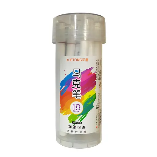 Набор скетч-маркеров Bambi 1212-18, 18 цветов в тубусе - фото 1