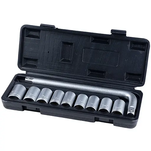 Набор торцевых насадок Grad 1/2" 9 шт + ворот (кейс) (6003035) - фото 1