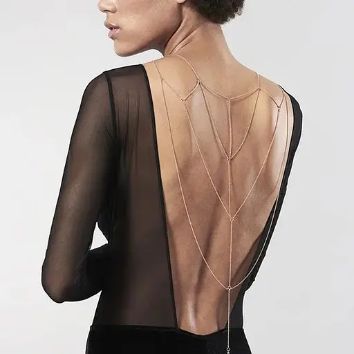 Ланцюжок для спини Bijoux Indiscrets Magnifique Back and CLeavage Chain - Gold - фото 6