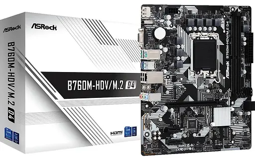 Материнська плата AsRock B760M-HDV/M.2 D4 (B760M-HDV/M.2 D4) (Socket 1700, Intel B760, Micro-ATX) - фото 5