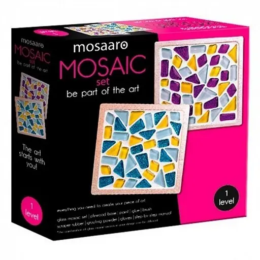 Набір для скляної мозаїки "Підставки для чашок" Mosaaro MA1002 квадратні - фото 1