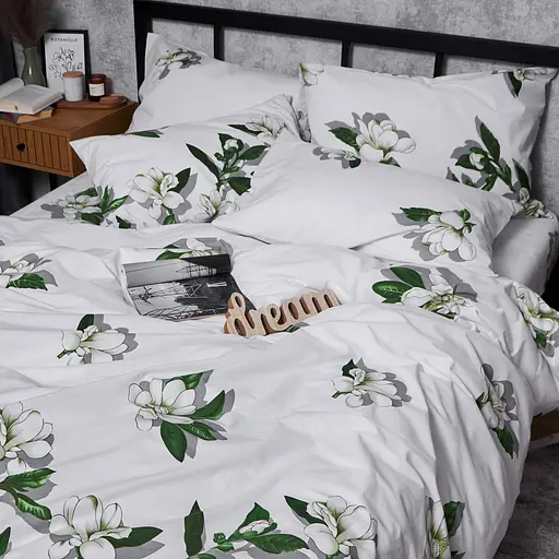 Пододеяльник Moon&Star Бязь Gold Люкс Wisteria White Двуспальный 175x210 см - фото 3