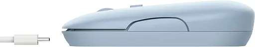 Trust Миша Puck Rechargeable Ultra-Thin BT WL Silent Blue - фото 5