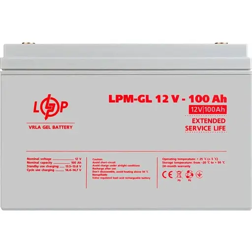 Акумулятор LogicPower GEL 12V/100Ah/1200Wh (3871) [109902] - фото 2